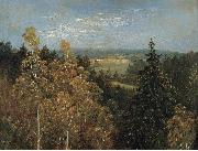 Carl Gustav Carus Blick uber eine Waldlandschaft oil